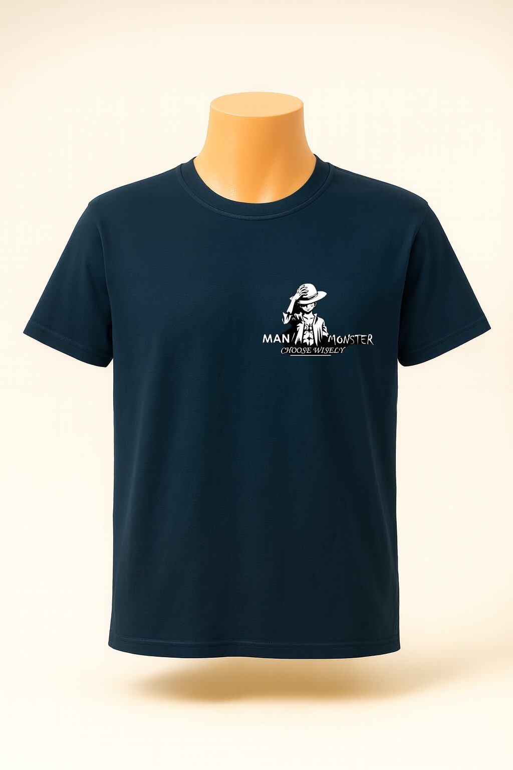 Man Monster Printed T-shirt – Navy Blue